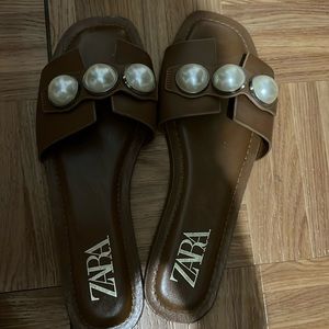 Zara pearl sandals